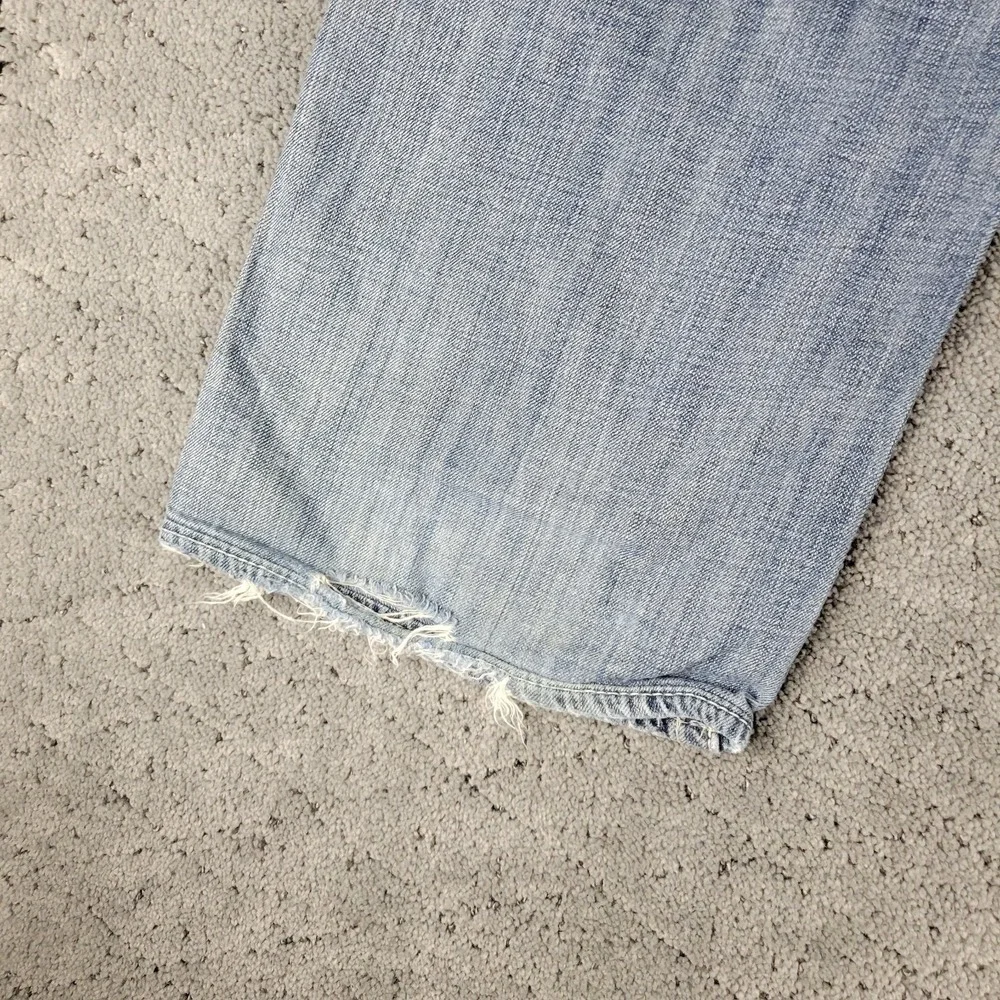 Big Star Jeans Mens 38L Long Blue Voyager Straight Relaxed Loose Faded Whisker